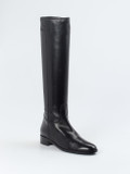 Konstantin Starke – Kniehohe Stiefel aus Glattleder schwarz