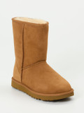 UGG – Lammfell-Boots aus Veloursleder cognacfarben