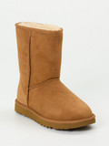 UGG – Lammfell-Boots aus Veloursleder cognacfarben