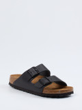 Birkenstock – Pantolette aus Lammleder schwarz