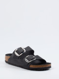 Birkenstock – Zweiriemer-Sandale aus Kalbleder Schwarz
