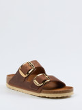 Birkenstock – Zweiriemer-Pantolette aus Kalbleder braun