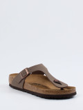 Birkenstock – Zehentrenner aus Synthetikleder Taupe