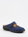 Finn Comfort – Komfort-Pantolette aus Nubukleder Marineblau