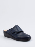 Finn Comfort – Komfort-Pantolette aus Kalbleder blau