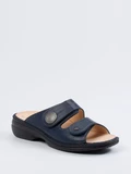 Finn Comfort - Pantolette aus Kalbleder in blau