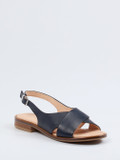 Werner – Slingback-Sandale aus Kalbleder in Blau