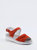 Semler – Komfortsandale aus Veloursleder orange