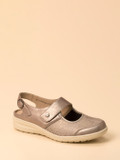 Solidus – Komfort-Slingback aus Stretchleder silber