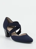 Ara - Spangenpumps aus Textil in blau