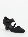 Ara - Spangenpumps aus Textil in schwarz