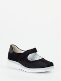 Semler – Mary Jane Sneaker aus Veloursleder schwarz