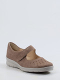 Semler – Mary Janes aus Veloursleder in Taupe