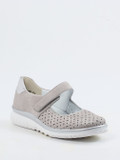 Semler – Mary Janes aus Veloursleder Taupe-Grau