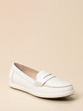 Gabor Comfort – Loafer aus Hirschleder Weiß
