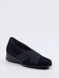 Semler – Komfort-Slipper aus Veloursleder Dunkelblau