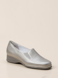 Semler – Komfort-Slipper aus Metallicleder silber