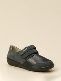 Varomed – Klettschuh aus Stretch und Veloursleder grau