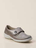Solidus – Komfortslipper aus Metallicleder in Taupe