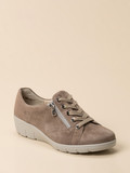 Semler – Komfort-Sneaker aus Veloursleder Taupe