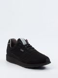 Lunge – Sneaker aus Mikrofaser-Velours Schwarz