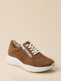 Solidus – Komfort-Sneaker aus Nubukleder cognacbraun