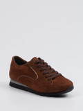 Semler – Sneaker aus Veloursleder in Braun
