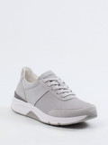 Gabor Comfort – Sneaker aus Velour/Textil hellgrau