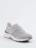 Gabor Comfort – Sneaker aus Velour/Textil hellgrau