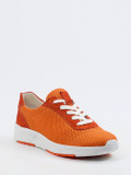 Semler – Komfort-Sneaker aus Mesh und Veloursleder orange