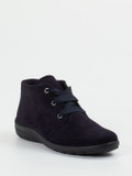 Semler – Schnürstiefelette aus Veloursleder blau