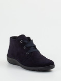 Semler – Schnürstiefelette aus Veloursleder blau