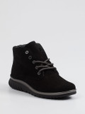 Semler – Stiefelette aus Veloursleder schwarz