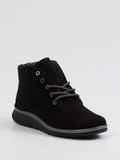 Semler – Stiefelette aus Veloursleder schwarz