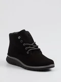 Semler – Stiefelette aus Veloursleder schwarz