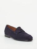 Konstantin Starke – Penny Loafer aus Veloursleder Blau