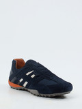 Geox – Slip-On Sneaker aus Veloursleder Dunkelblau