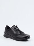 Ecco - Sneaker aus Kalbleder in schwarz