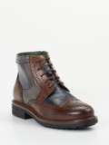 Galizio Torresi – Brogue-Boots aus Kalbleder Dunkelbraun