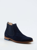 Ralph Harrison – Chelsea Boots aus Veloursleder Blau
