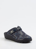 Westland – Hausschuh-Clog aus Textil in Dunkelblau