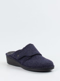 Finn Comfort – Komfort-Pantoffel aus Wollfilz Dunkelblau