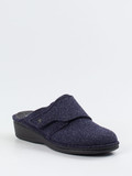 Finn Comfort – Komfort-Pantoffel aus Wollfilz Dunkelblau