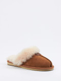 Thies – Hausschuh aus Veloursleder cognac