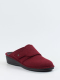 Finn Comfort – Damen-Pantoffeln aus Wollfilz dunkelrot