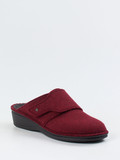 Finn Comfort – Damen-Pantoffeln aus Wollfilz dunkelrot