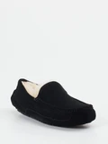 UGG - Hausschuh Ascot aus Veloursleder in schwarz