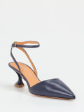Konstantin Starke – Slingback-Pumps aus Lammleder dunkelblau