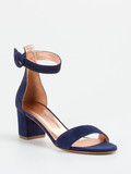 Konstantin Starke – Sandalen aus Veloursleder Dunkelblau