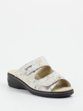 Hickersberger – Komfort-Pantolette aus geprägtem Leder beige